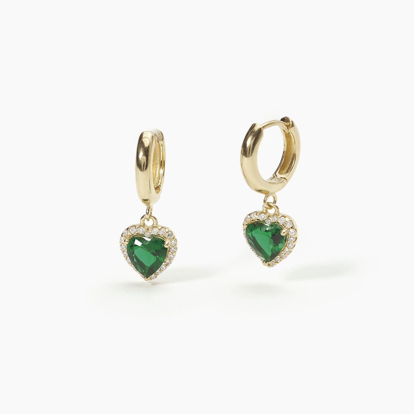 Orecchini Love Affair Cuore in Smeraldo Sintetico 563513