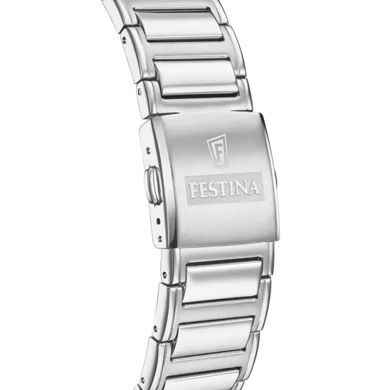 Orologio Uomo Rettangolare Nero e Acciaio F20635/4