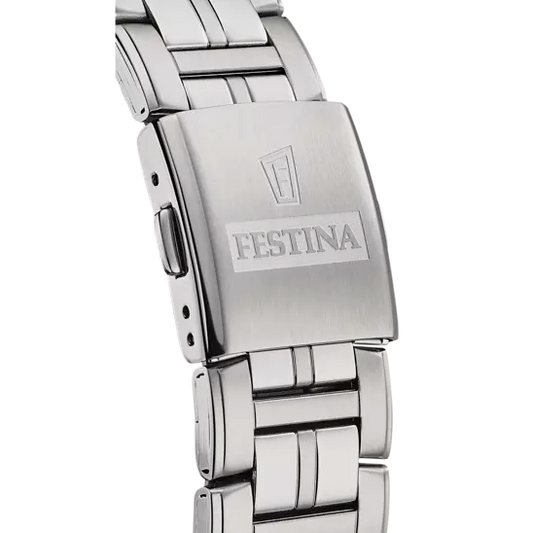 Orologio Uomo Multifunction Bianco e Acciaio F20445/1