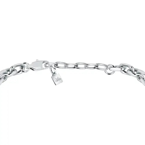 Pulsera Hombre Cadenas con Baño Plata SATX17