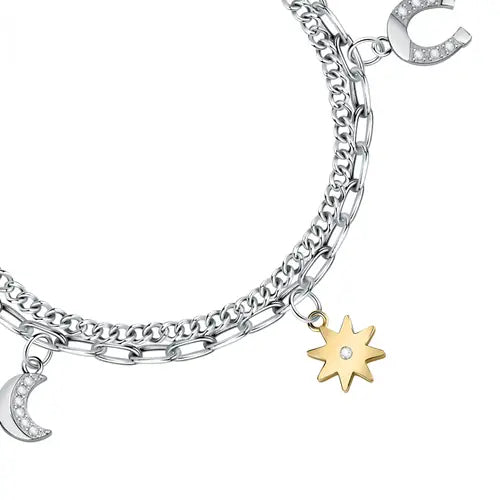 Pulsera Herradura Media Luna y Estrella SAUY09