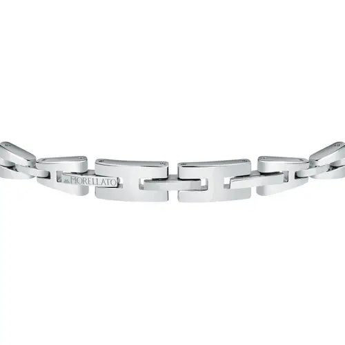 SALS59 Pulsera Hombre Plata y Negro Motown