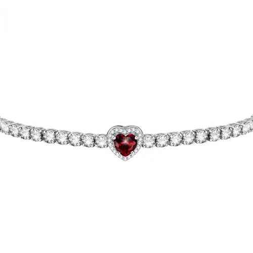 Bracciale Tesori in Argento con Zirconi e Cuore SAVB18