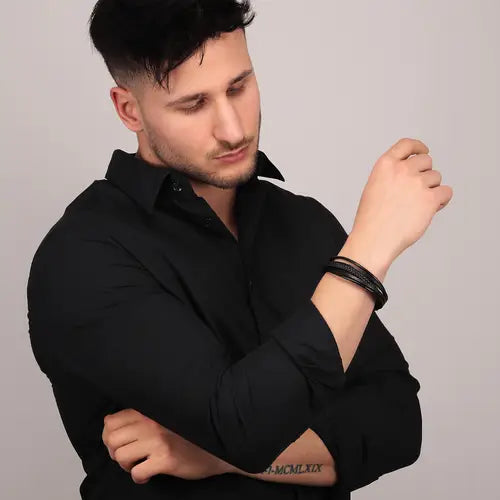 Pulsera Hombre Bandy Negra SZV78