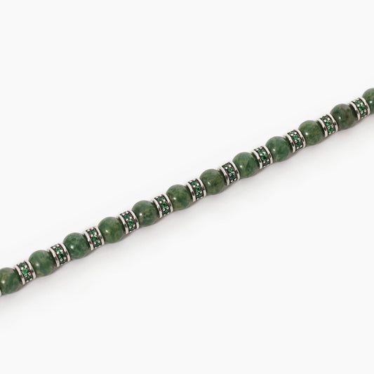 Bracciale Uomo Rolling Stone Sfere Giada Verde 533590