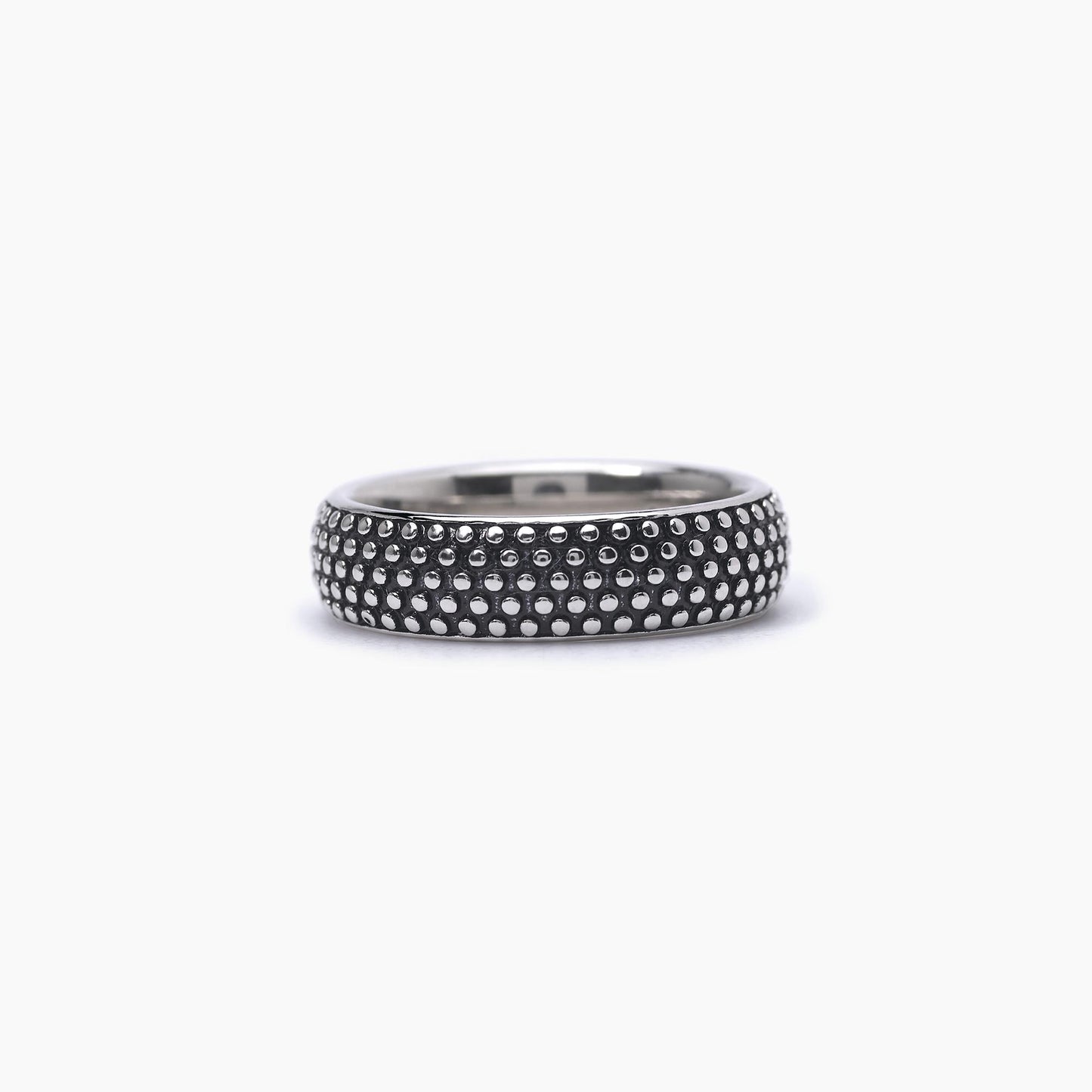 Anillo de hombre en plata Rascal con tachuelas 523267