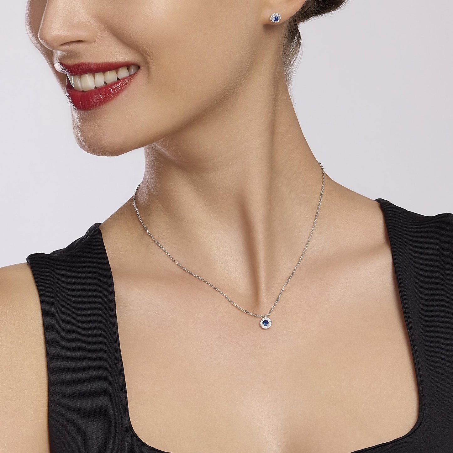 Collana Milanesienne Zaffiro Blu Sintetico 553494