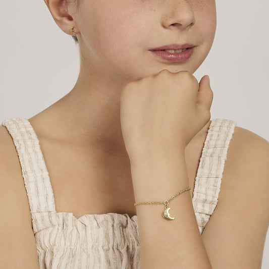 Orecchini Bimba Dorati Blue Moon Mezzaluna 563536