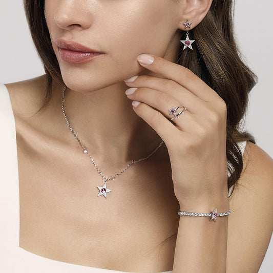 Anello Con Stella Tormalina E Zirconi Starlet 523275