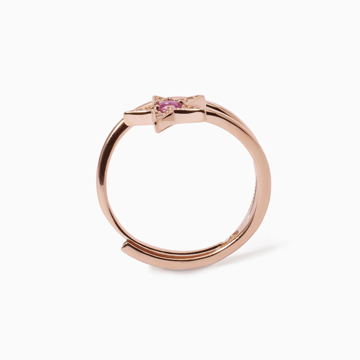 Anello Starlet Rosato Con Stella Tormalina E Zirconi 523279