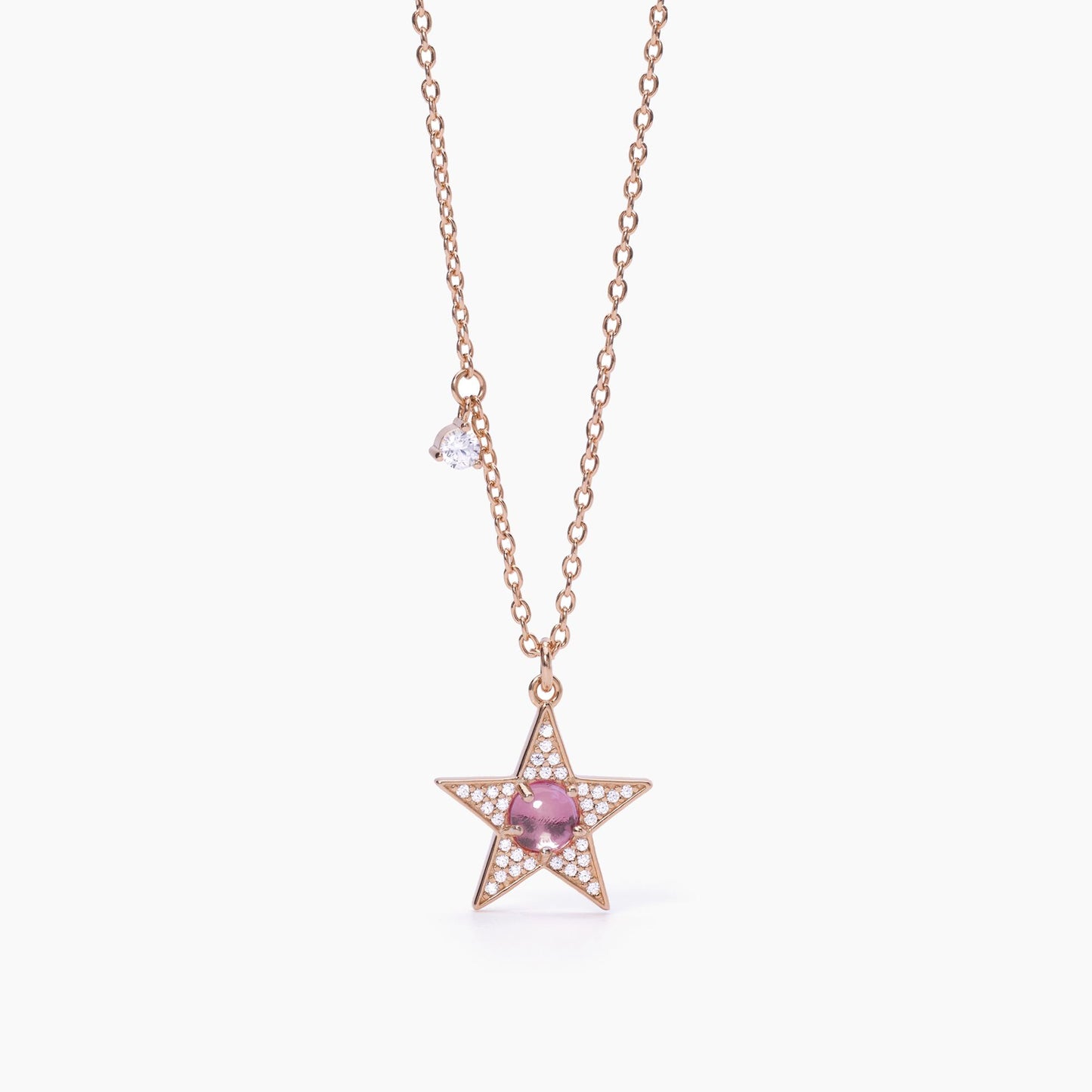 Girocollo Starlet Rosato Con Stella Tormalina E Zirconi 553515