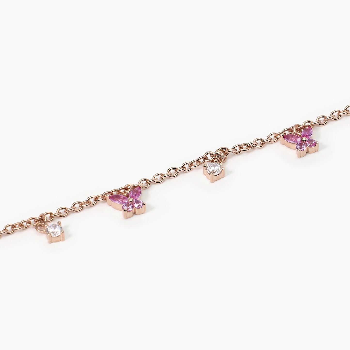 Bracciale con Charm Bianchi e Rosa Secret Garden 533659