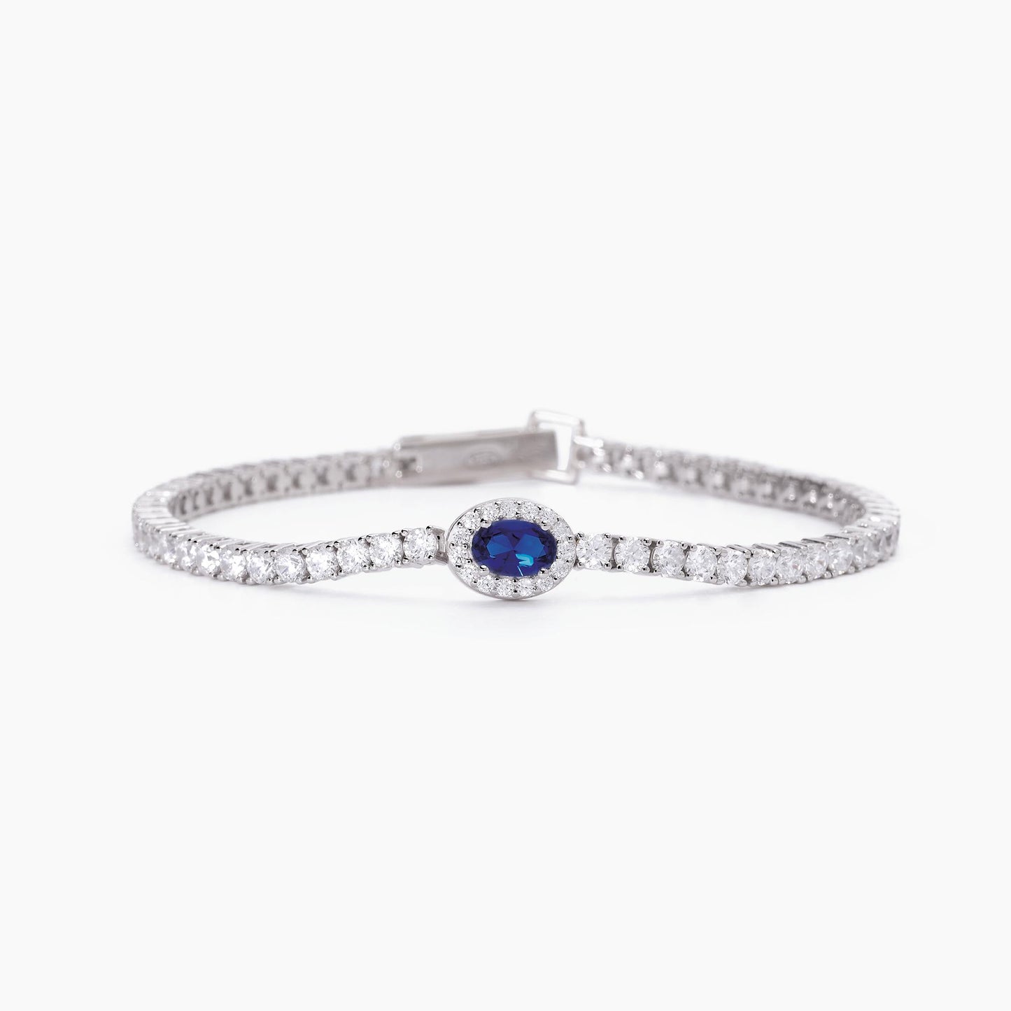 Bracciale Tennis con Zaffiro Sintetico Ovale Cool Or Rétro? 533666