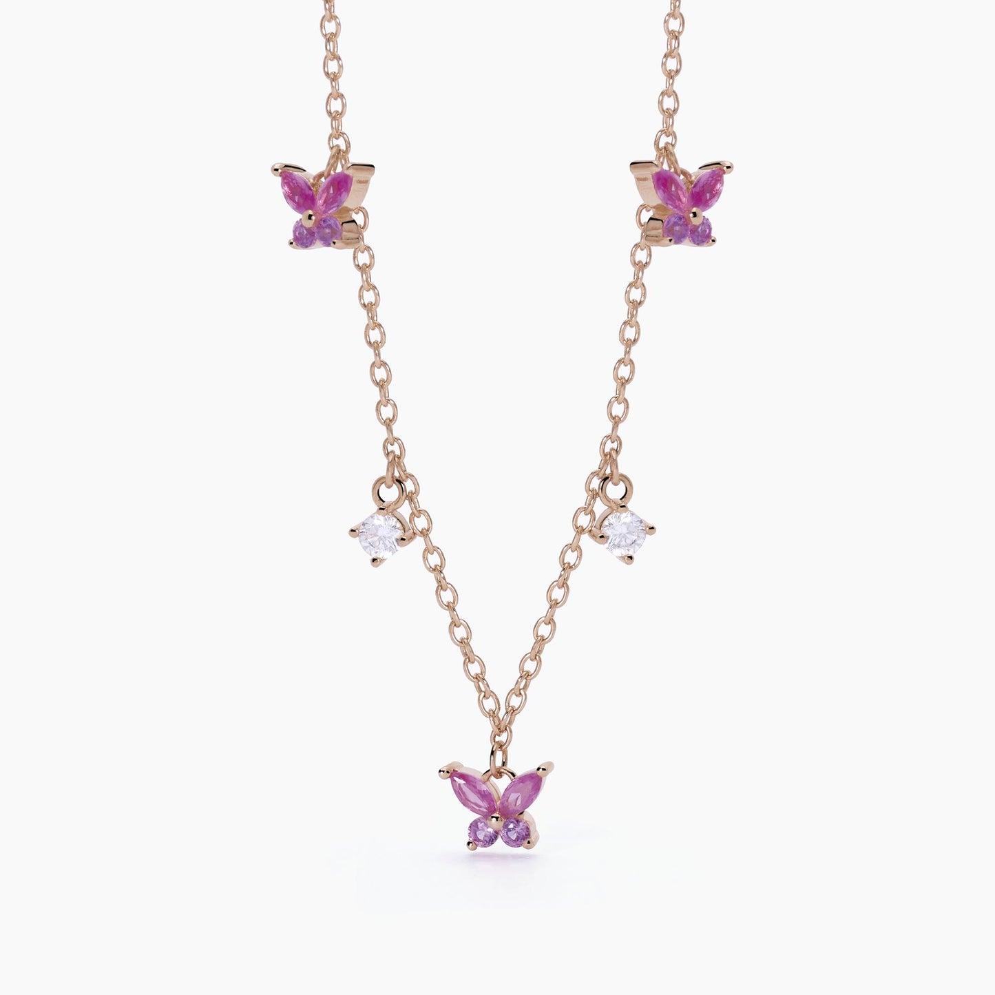 Girocollo Rosato con Zirconi Rosa e Bianchi Secret Garden 553529