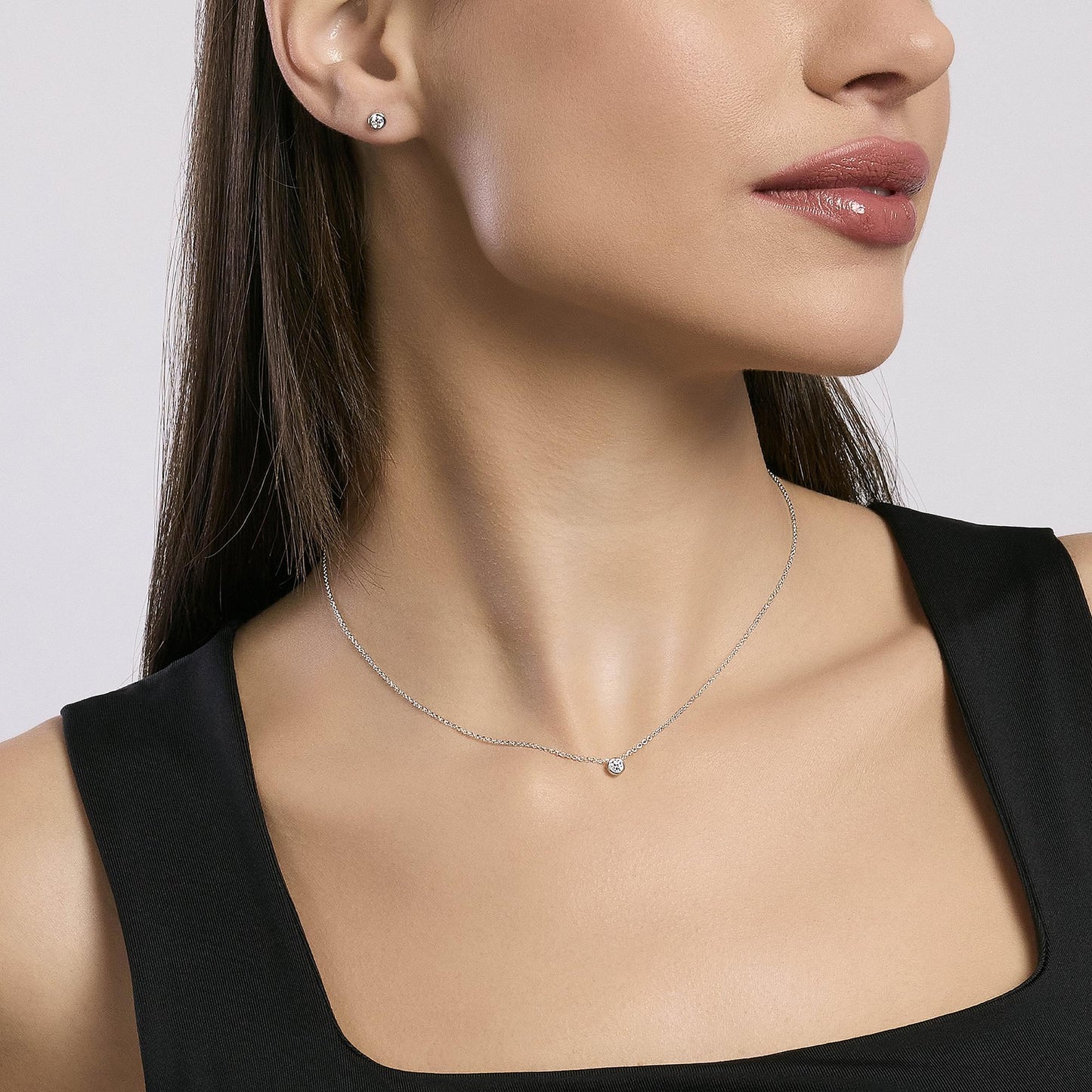 Orecchini Punto Luce 3mm in Argento Shiny 563600