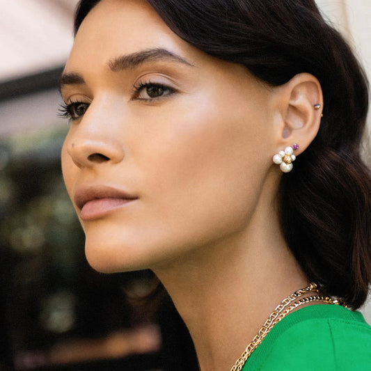 Orecchini Lobo a Grappolo ORZ-012 M6 PE AU