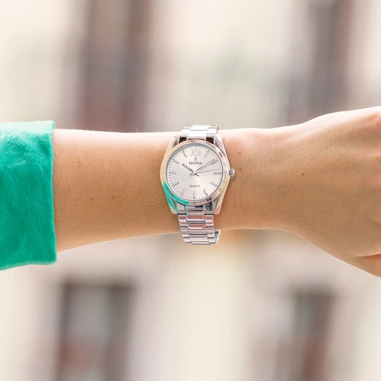 Reloj Mujer Alegria Blanco y Acero F20622/1