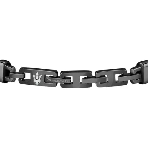 Pulsera Jewels Hombre Negra y Plata JM222AVE02
