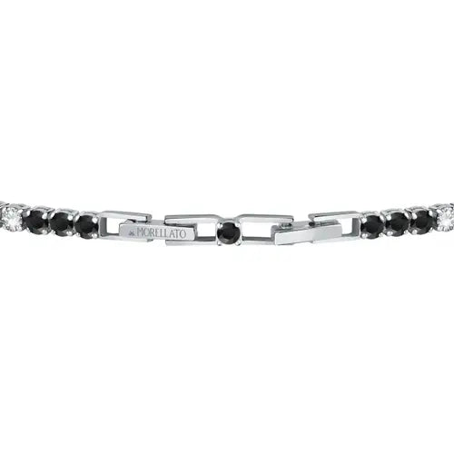 Pulsera Tennis de Hombre con Circonitas Blancas y Negras SATT10