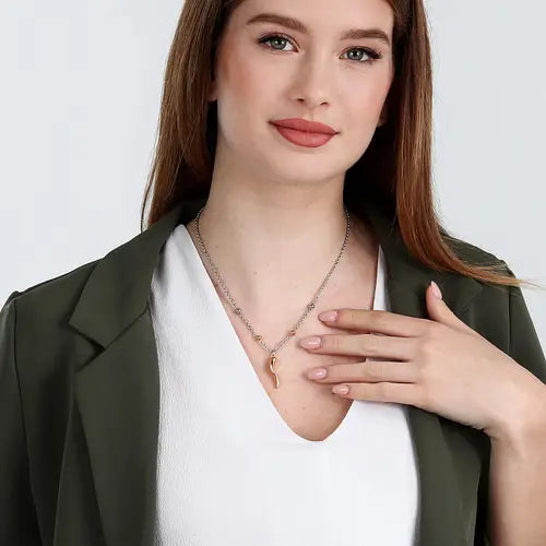 Collar Istanti con Croissant Rosado SAVZ04