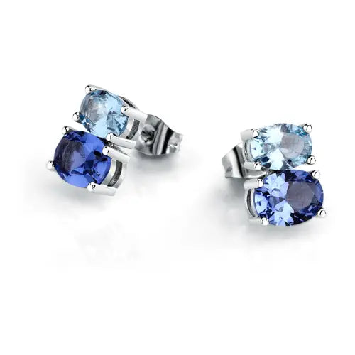 Pendientes Colores con Cristales Azur y Azul SAVY17