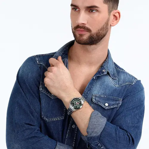Orologio Uomo 230 Acciaio, Nero e Verde R3273661048