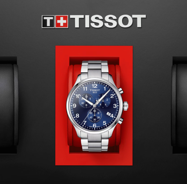 Orologio Uomo Chrono XL Classic Acciaio e Blu T1166171104701