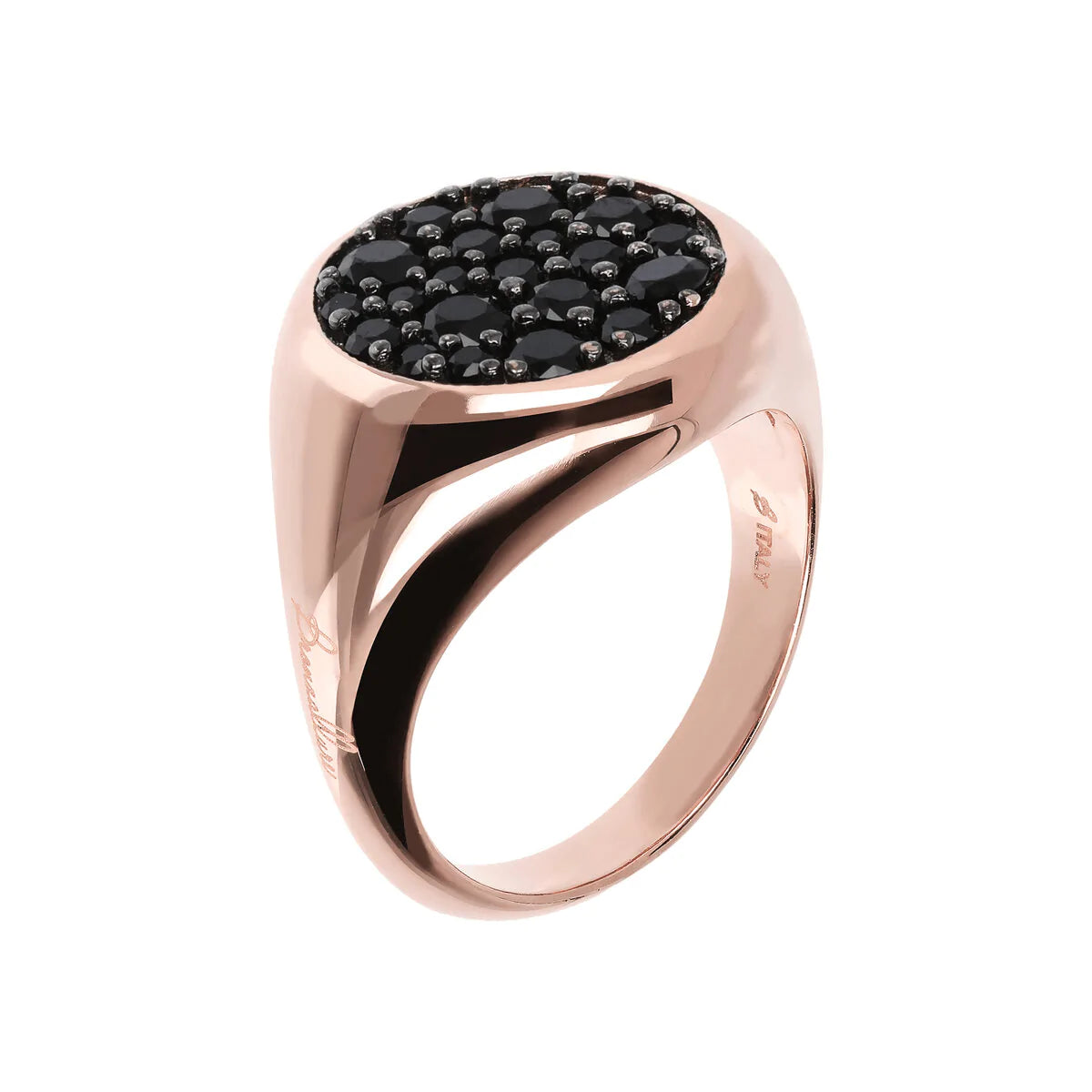 Anillo Rosato Sigillo con Pavé Redondo WSBZ01309.BS