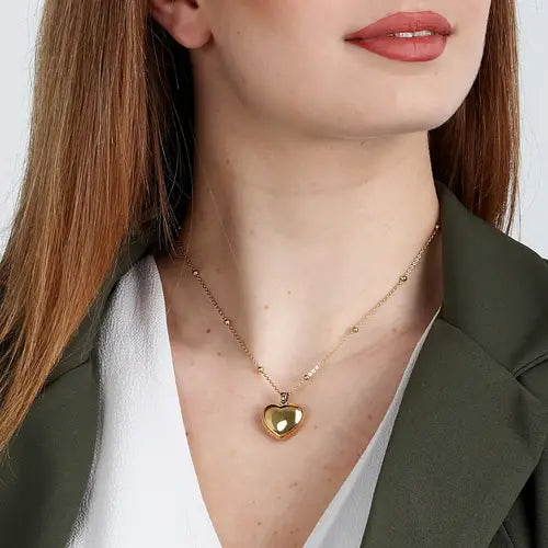 Collana Istanti Dorata con Cuore SAVZ02