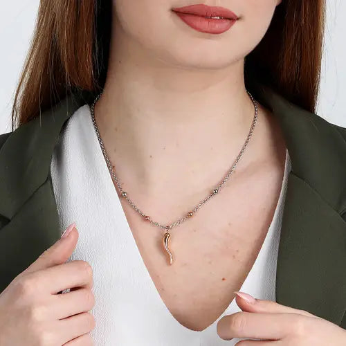 Collar Istanti con Croissant Rosado SAVZ04