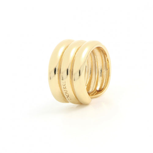 Anillo dorado con 3 bandas abombadas 000EXA0680000