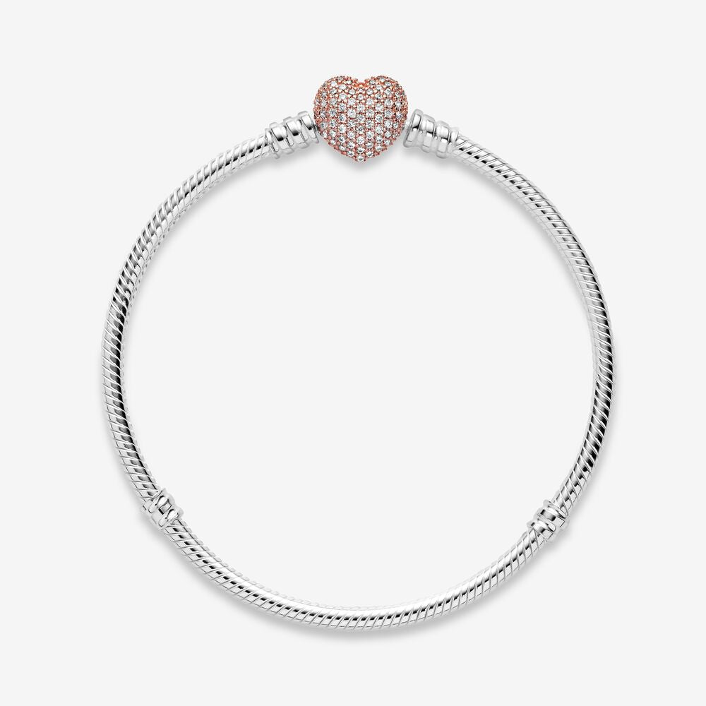 Pulsera con Cierre de Corazón y Pavé 586292CZ