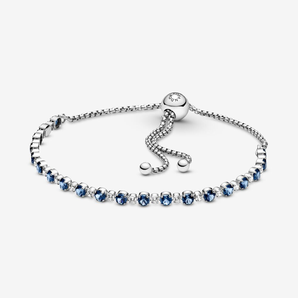 Bracciale Tennis Blu con Chiusura Regolabile 599377C01
