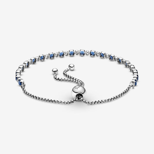 Bracciale Tennis Blu con Chiusura Regolabile 599377C01