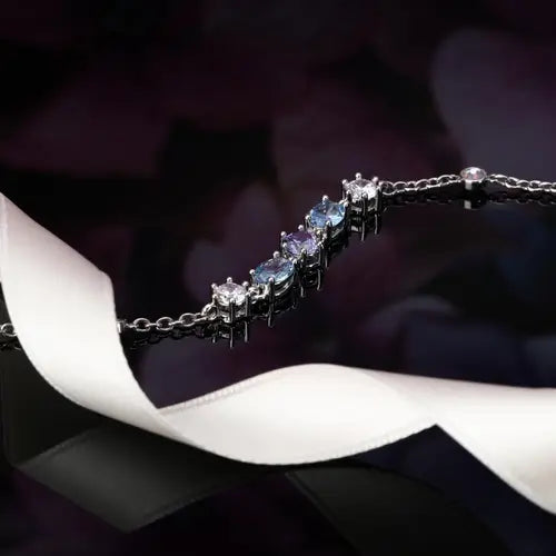 Pulsera Colors con Cristales Azur, Azul y Blanco SAVY18
