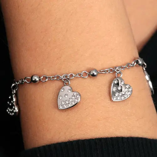 Pulsera Pasión con Colgantes de Corazón SAUN11