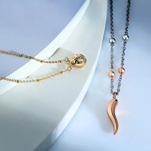 Collar Istanti con Croissant Rosado SAVZ04