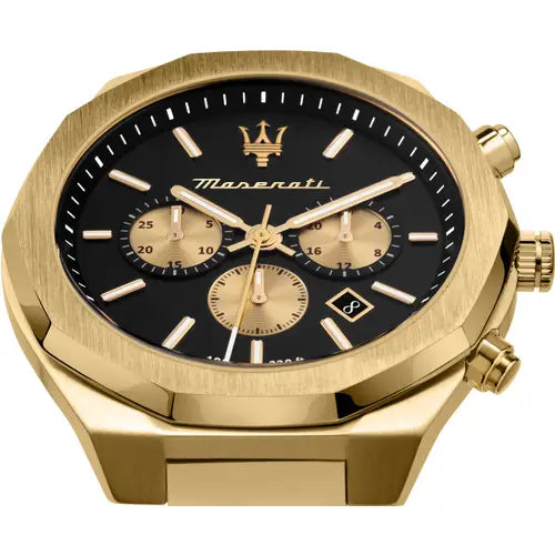 Orologio Uomo Stile Dorato e Nero R8873642001