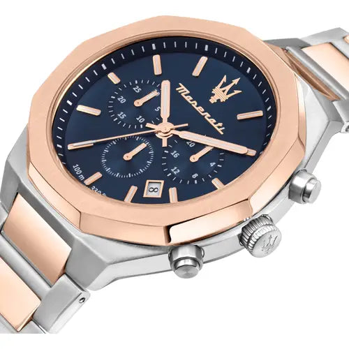 Orologio Uomo Stile in Acciaio e Rosato R8873642002