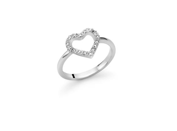 Anillo Corazón con Diamantes LID3558M