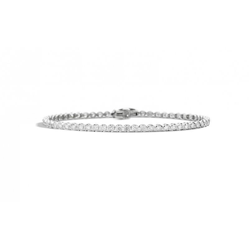 Bracciale Tennis in Oro Bianco con Diamanti Bianchi T66SE007