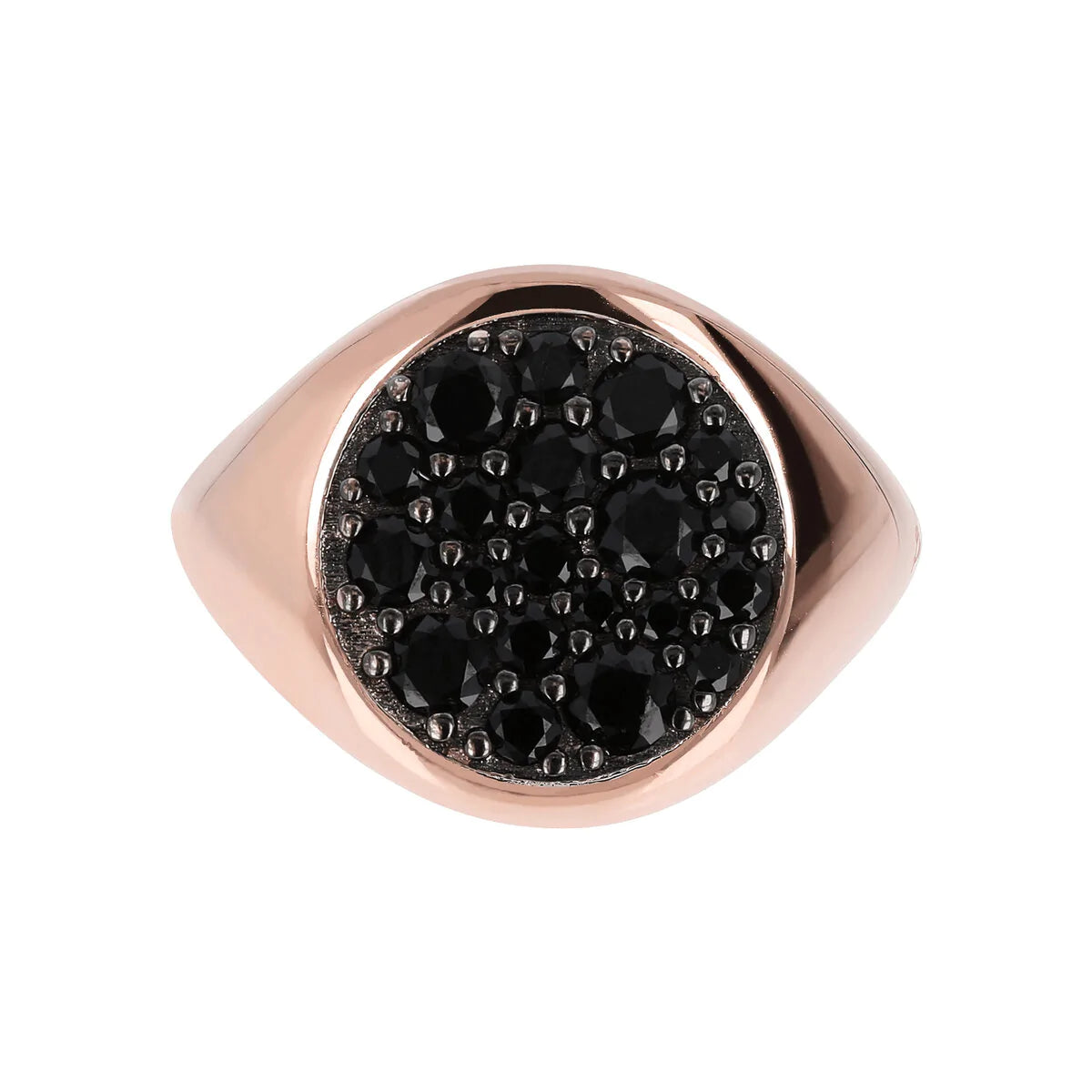 Anillo Rosato Sigillo con Pavé Redondo WSBZ01309.BS