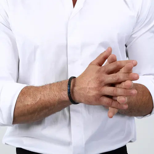 Bracciale Uomo Jewels Marrone, Silver e Blu JM222AVE03
