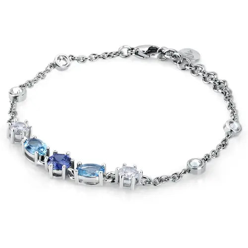 Pulsera Colors con Cristales Azur, Azul y Blanco SAVY18