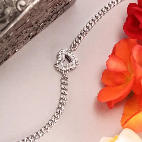 Pulsera Datación Acero con Corazón SAUQ18