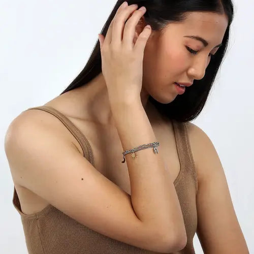 Pulsera Herradura Media Luna y Estrella SAUY09