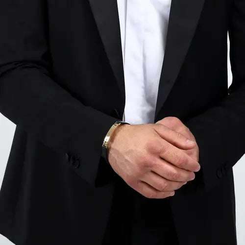 Pulsera Moody negra y dorada SQH43 para hombre