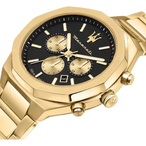 Orologio Uomo Stile Dorato e Nero R8873642001