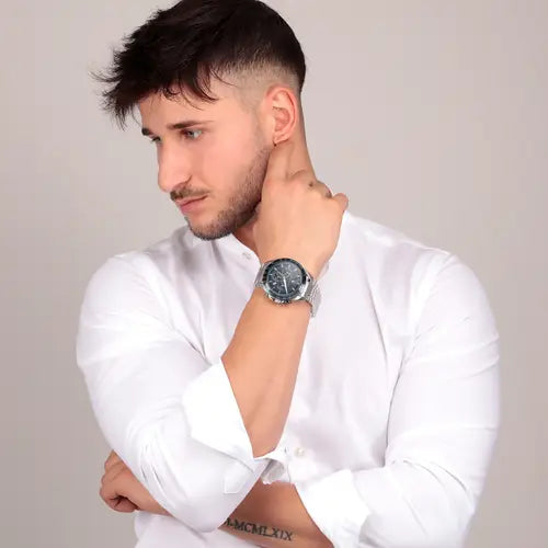 Reloj Hombre Traguardo Cronógrafo Plata y Azul R8873612043