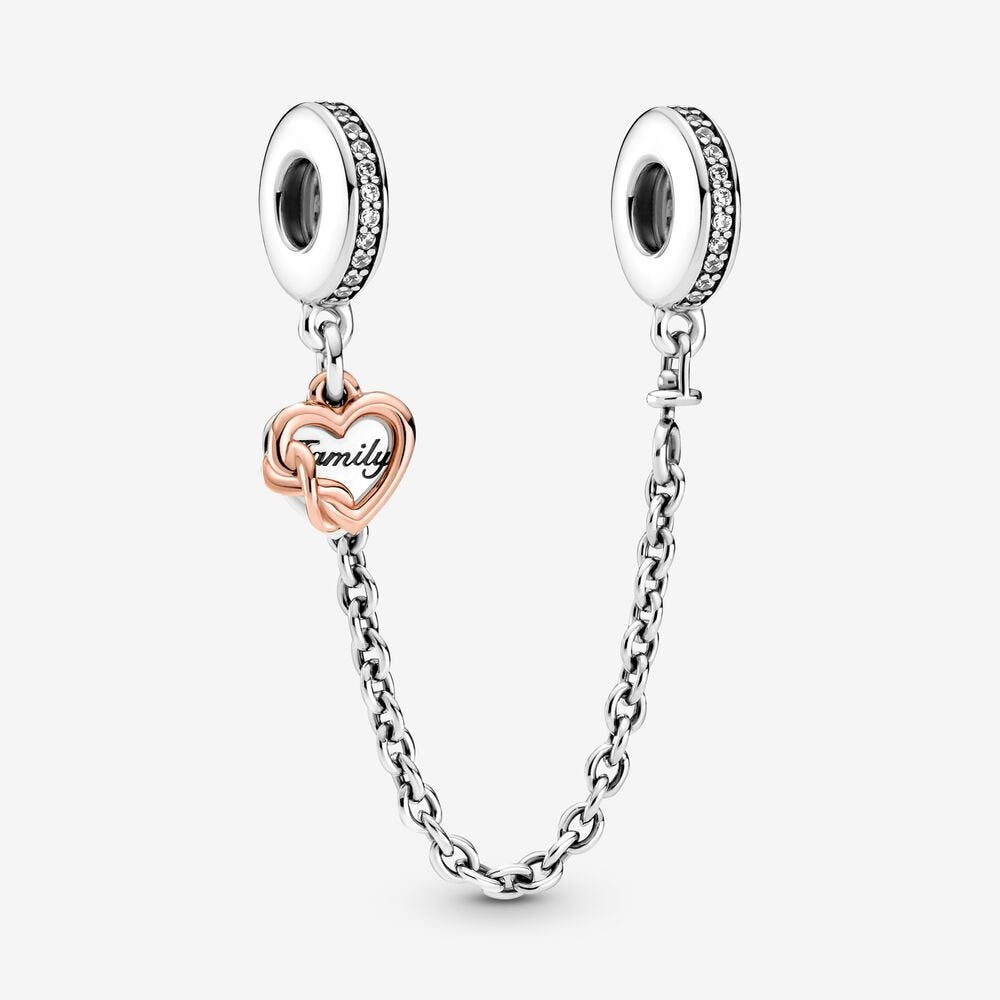 Cadena de Seguridad Charm Familia en el Corazón 789541C01